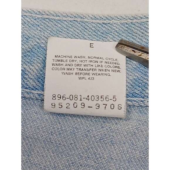 Vintage Dockers Skirt Denim Sz 12 Made in USA Long Light Blue - Picture 10 of 10